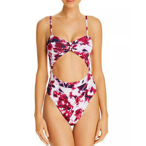 AQUA Swim Cutout Waist One Piece Swimsuit Multi Size M 2322